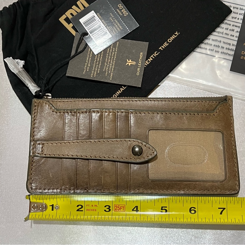 NWT Frye Melissa Snap Card Wallet - Khaki - Picture 5 of 11